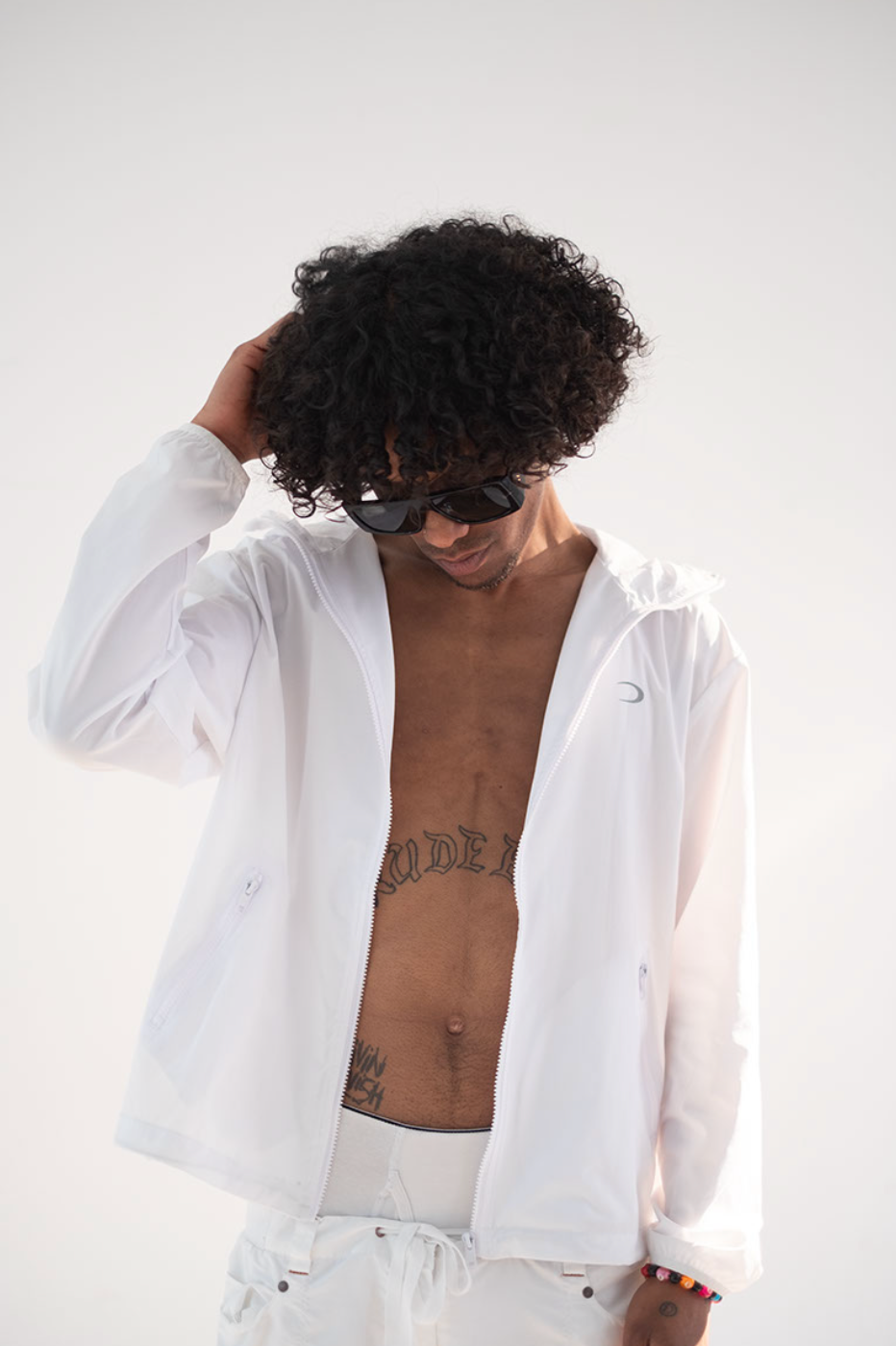 shdw track jacket - white